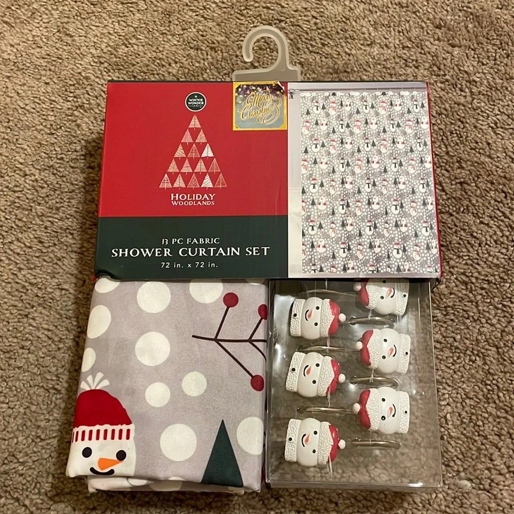 NEW! Snowmen/winter theme shower curtain